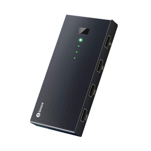 毕亚兹HDMI KVM切换器四进一出hdmi打印机共享器4k四台主机共用显示器USB口2电脑键盘鼠标4k高清分线器4进1出