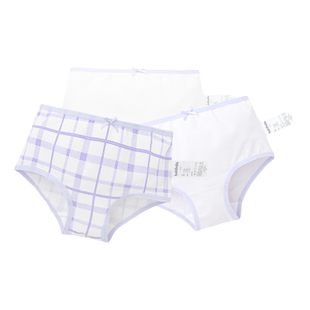 巴拉巴拉女童内裤三角裤中大童平角裤儿童短裤小童宝宝底裤三条装