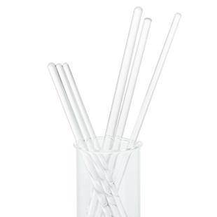 实验室玻璃搅拌棒耐高温高硼硅实心玻璃棒导流棒耐腐蚀圆头透明引流棒长 20/30/40cm 直径6-8mm 手持搅拌棒