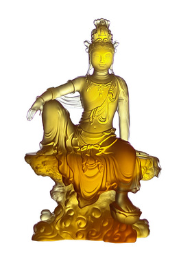 家居琉璃琉璃自在观音菩萨摆件