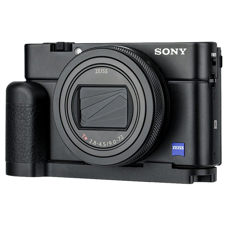 JJC 适用于索尼RX100M7手柄 RX100M6黑卡7L型快装板RX100 M2 M3 M4 M5竖拍板防滑皮底座 黑卡6配件