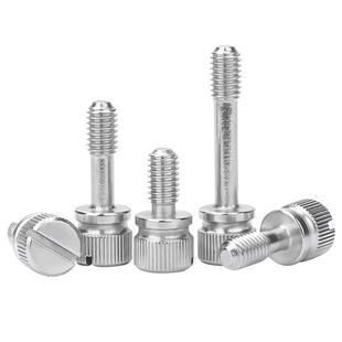 304不锈钢松不脱螺丝滚花不脱出螺钉GB839一字槽手拧螺栓M3M4M5M6
