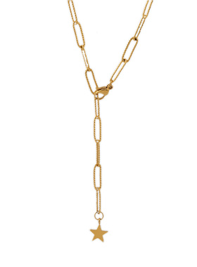 法式复古方形ins潮风钛钢项链