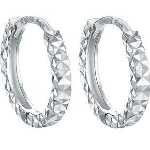 六桂福珠宝铂金耳饰pt950白金耳环2026新款爆款女妇女节礼物