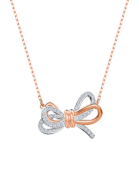 【自营】Swarovski/施华洛世奇双色蝴蝶结造型项链 锁骨链礼物