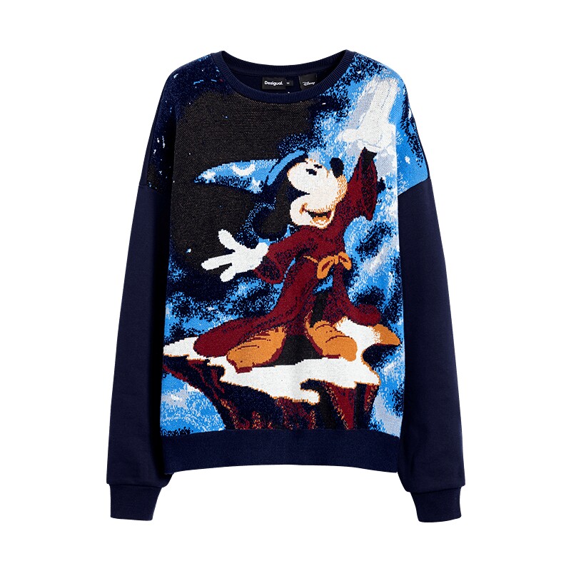 Desigual【Disney联名】米奇针织提花拼接女士卫衣
