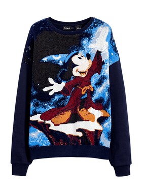Desigual【Disney联名】米奇针织提花拼接女士卫衣