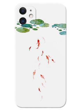 禅意荷花苹果iphone手机壳中国风