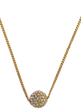 高级感满球设计经典金色金属项链