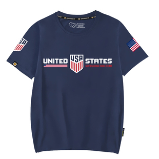 2026世界杯美国队服足球迷服USA短袖T恤衫男女休闲旅游纯棉半袖体