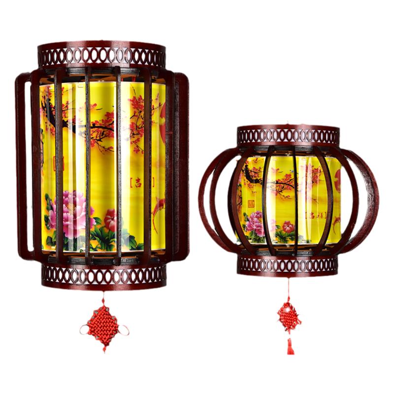 實木燈籠旋轉(zhuǎn)帶電燈籠陽臺茶樓仿古裝飾春節(jié)元旦新年室內(nèi)中式吊燈