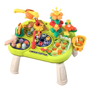 婴幼儿多功能游戏桌宝宝0一1岁2二儿童3益智早教积木忙碌桌玩具台