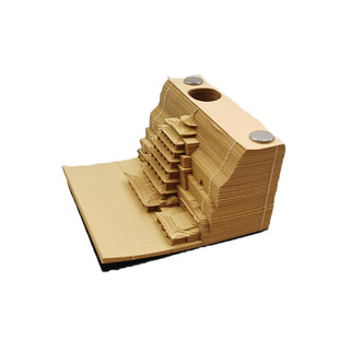 敦煌莫高窟立体建筑笔筒便签纸纸雕手撕3D旅游伴手礼九层楼模型