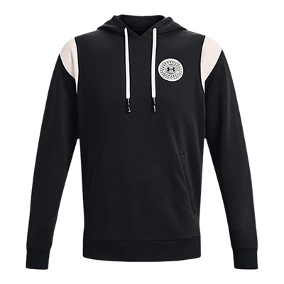 UA/安德玛正品Rival Alma Mater男士抓绒连帽训练卫衣1373829-001