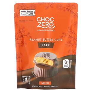 ChocZero进口无蔗糖巧克力花生酱夹心纯可可脂健身控糖生酮零食