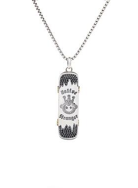 NATIVE STRANGER滑板项链皇冠猴925银