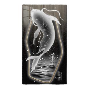 无框轻奢装饰画竖版自粘3d立体亚克力防脏遮丑贴画走廊墙面装饰品