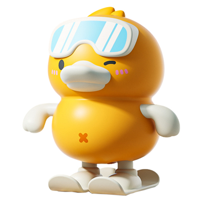 儿童发条跳跳鸭上链滑板鸭子玩具