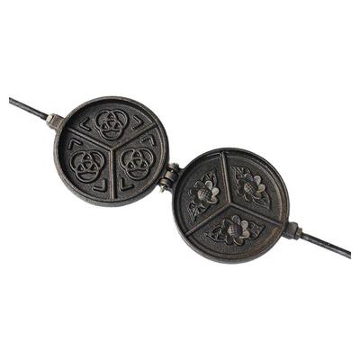 家用老式花饼夹子火烧铸铁