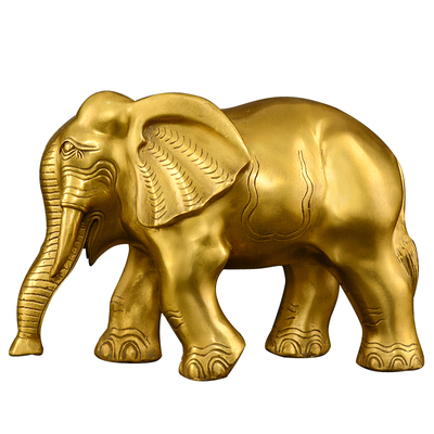 黄铜大象摆件客厅玄关吸水象