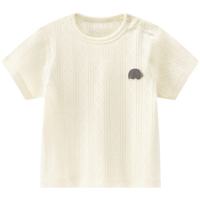 婴儿纯棉短袖外出T恤衫