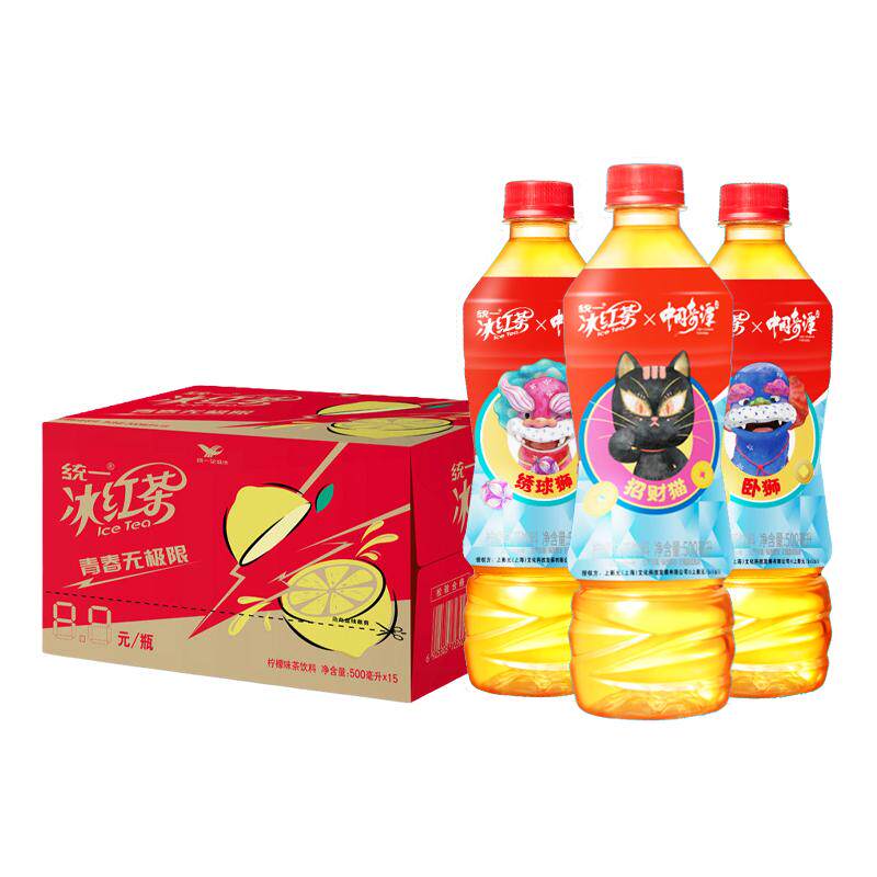 统一冰红茶双萃柠檬口味茶饮料