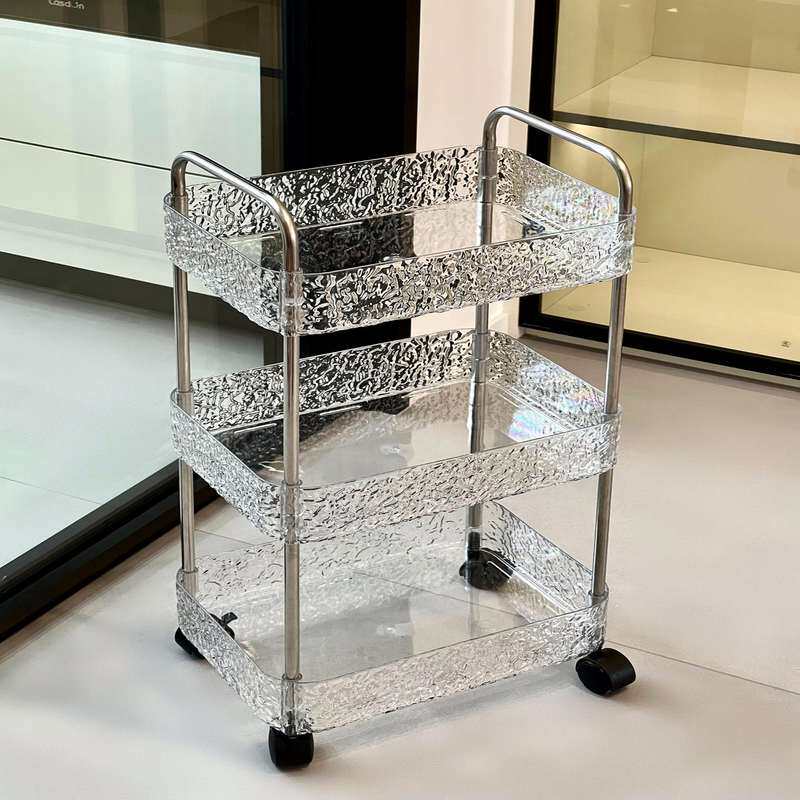 小推车置物架家用客厅零食厨房浴室卧室移动收纳架卫生间落地架子