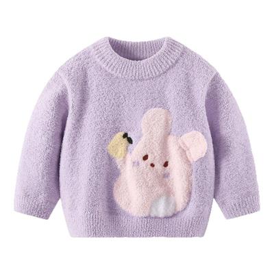 女童毛衣秋冬雪尼尔针织衫上衣