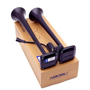 12V24v哈德利气喇叭客车货车高低音双管喇叭汽笛电控斯堪尼亚喇叭