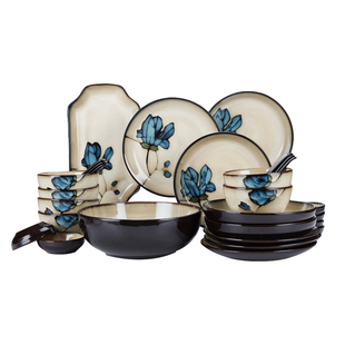 玉泉碗碟餐具套装家用中式盘子陶瓷碗盘碗筷轻奢简约高级感礼盒