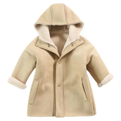 男童女童加绒厚棉衣皮毛一体大衣