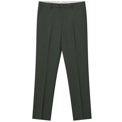 JDV商场同款绿色正装直筒西裤