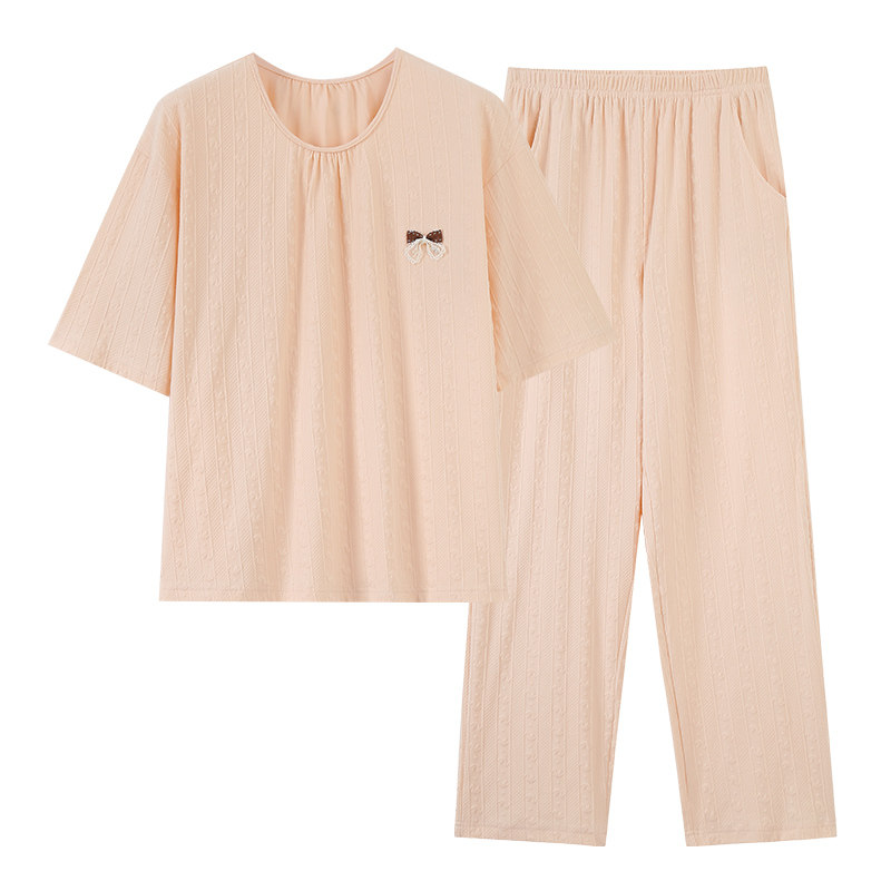 睡衣夏季纯棉女宽松家居服可外穿