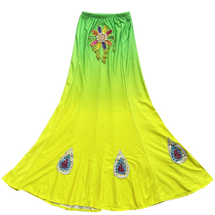 傣族舞蹈演出服服装弹力渐变孔雀舞葫芦丝云南西双版纳傣族服饰女