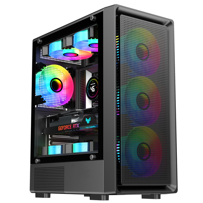 九尾狐T10 DIY组装电脑机箱台式机atx大板侧透水冷外壳matx白色