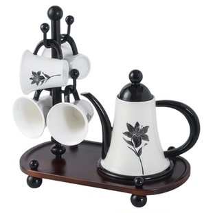 JOJO'S L. PD.livestock.礼盒装复古百合水具陶瓷水杯套装 | 赠畜