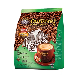 旧街场咖啡特浓榛果白奶茶蔗糖原味速溶三合一低无糖二合一咖啡粉