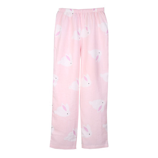 女童睡裤防蚊裤纯棉双层棉纱长裤宽松家居裤全棉儿童居家裤空调裤