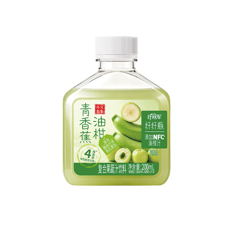 轻上纤冠军青香蕉油柑汁饮料膳食纤维蔬果汁自律解腻0脂饮品