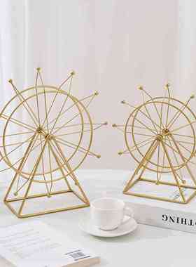 简约现代客厅电视柜酒柜装饰品摆件创意旋转摩天轮办公室桌面摆设