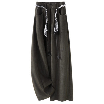 雅鹿白色直筒裤女夏薄款2026新款