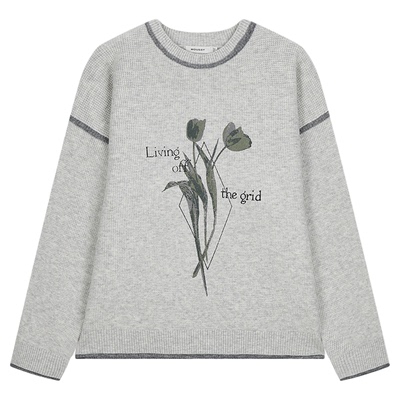 MOUSSY 春季新品复古田园风套头宽松毛衣针织衫028HAZ70-1131