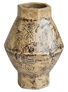 珑衍摆件侘寂风复古刻纹艺术花器