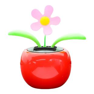 汽车中控台摆件苹果向日葵车内饰品车载太阳能摇摆太阳花摇头花