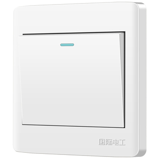 国际电工86型暗装一开多控单开多联中途开关三控一灯电源面板