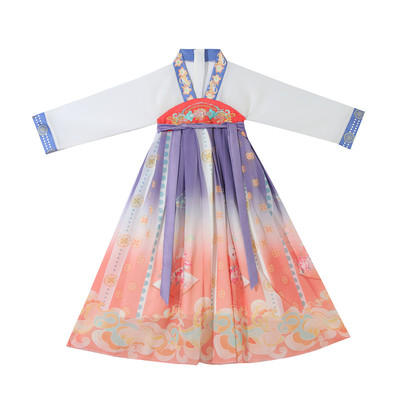 汉服男童国学服春款中国风古装朗诵表演服女童三字经儿童演出服夏