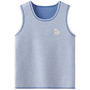 松山儿童小暖羊含美利奴绵羊毛男女童保暖背心无痕A类秋冬厚款