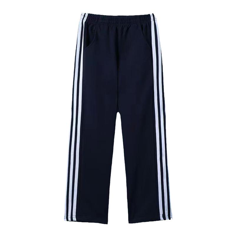 校服裤子三条杠五七分裤夏季薄款