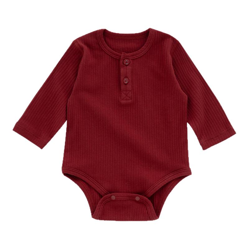婴幼儿满月衣服春秋男女宝宝长袖红色百天洋气连体哈衣套装包屁衣