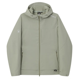 SPYDER蜘蛛春夏男子HIKING徒步户外运动抗菌连帽夹克外套25CS171M